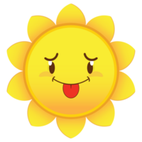 sun doubt face cartoon cute png