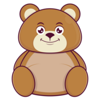 bear smile face cartoon cute png