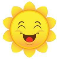 sole Sorridi viso cartone animato carino png