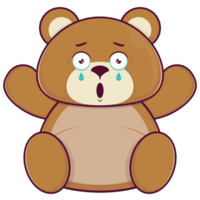 bear crying face cartoon cute png