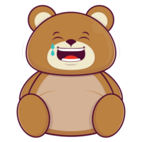 bear laughing face cartoon cute png