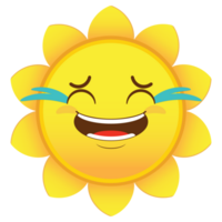 sun laughing face cartoon cute png
