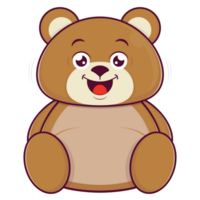 oso juguetón cara dibujos animados linda png