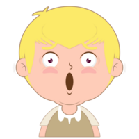 boy surprised face cartoon cute png