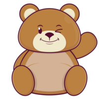 oso juguetón cara dibujos animados linda png