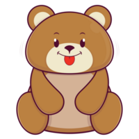 bear playful face cartoon cute png