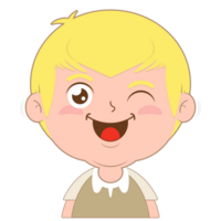 boy playful face cartoon cute png