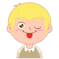 boy playful face cartoon cute png