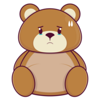 bear crying face cartoon cute png