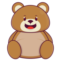 oso sonrisa cara dibujos animados linda png