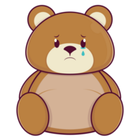 bear crying face cartoon cute png