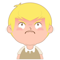 boy angry face cartoon cute png