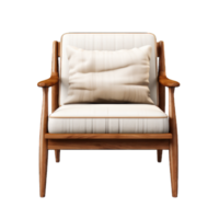 AI generated Wood Chair on Transparent Background PNG