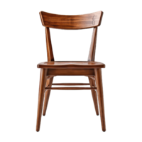 AI generated Wood Chair on Transparent Background PNG