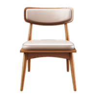 AI generated Wood Chair on Transparent Background PNG