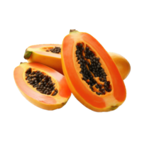 AI generated papaya on transparent Background png