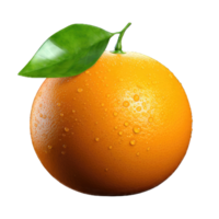 ai generado Fresco naranja en transparente antecedentes png