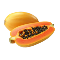 AI generated papaya on transparent Background png