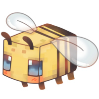 Yellow Bee In Minecraft So cute png