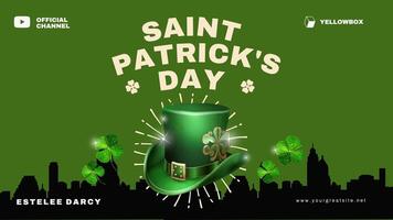 st patricks youtube banner for social media template