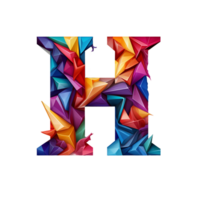 ai généré h logo, h alphabet audacieux Couleur png