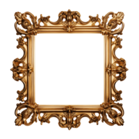 AI generated luxury frame rectangle shape png