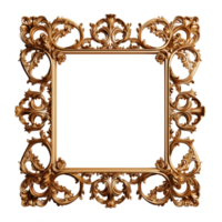 AI generated luxury frame rectangle shape png