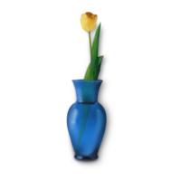 le bouquet de fleurs pour intérieur décorer dans céramique vase est isolé sur le plaine Contexte. png