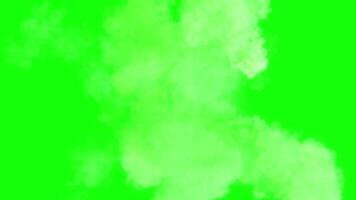 Fumo esplosione verde schermo video