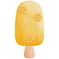 hielo crema miel acuarela entonces linda png