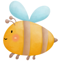 bee watercolor so cute Clipart png