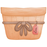 Plant pot watercolor and tree so cute png