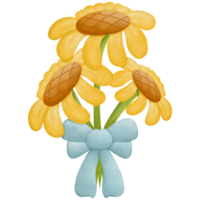 Sunflower watercolor so cute Clipart png