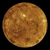 Planet Venus, radio image of the surface. photo