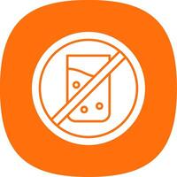 No drink Glyph Curve Icon vector