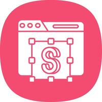 Text editor Glyph Curve Icon vector