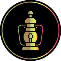 Oil lamp Glyph Due Color Icon vector