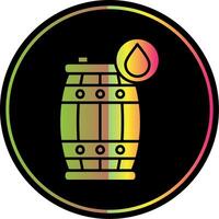 Oil barrel Glyph Due Color Icon vector