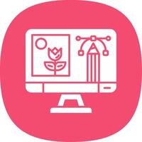 Photo editing Glyph Curve Icon vector