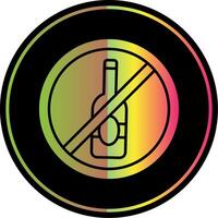 No alcohol Glyph Due Color Icon vector