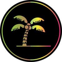Palm tree Glyph Due Color Icon vector