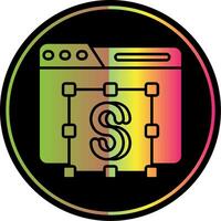 Text editor Glyph Due Color Icon vector
