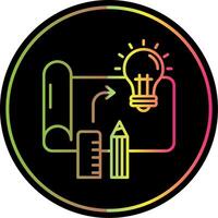 Design process Line Gradient Due Color Icon vector