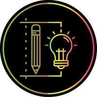 Design process Line Gradient Due Color Icon vector