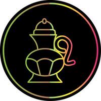 Tea pot Line Gradient Due Color Icon vector