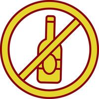 No alcohol Vintage Icon vector