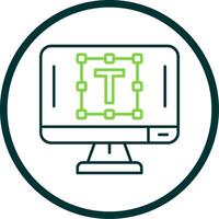 Text editor Line Circle Icon vector