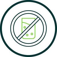 No drink Line Circle Icon vector