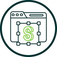 Text editor Line Circle Icon vector