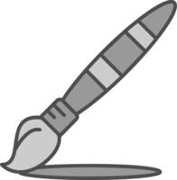 Paint brush Line Filled Greyscale Icon vector